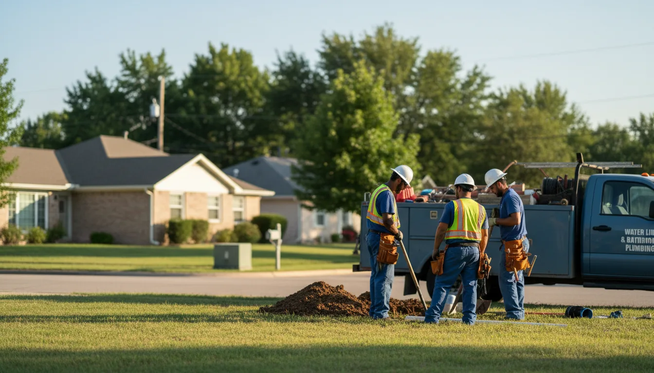 Residential water line and bathroom plumbing service in Georgetown, LA